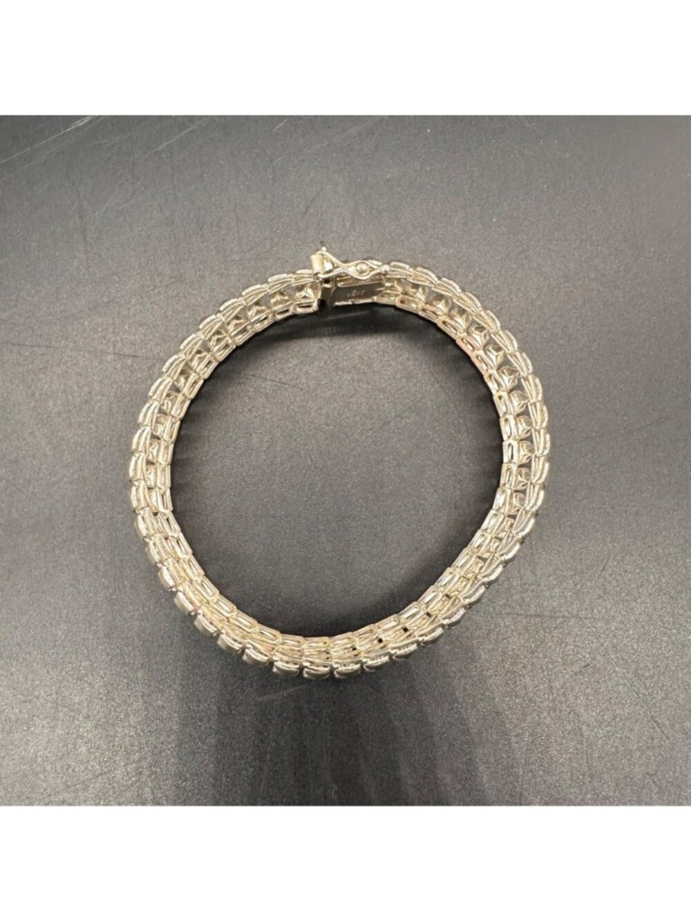 Vintage Sterling Silver Bracelet Milor Italy 925 Intricate Link Chain Retro - Picture 5 of 10